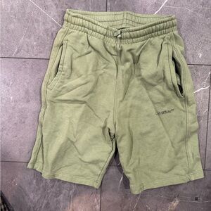 Off-White Green Kids Shorts